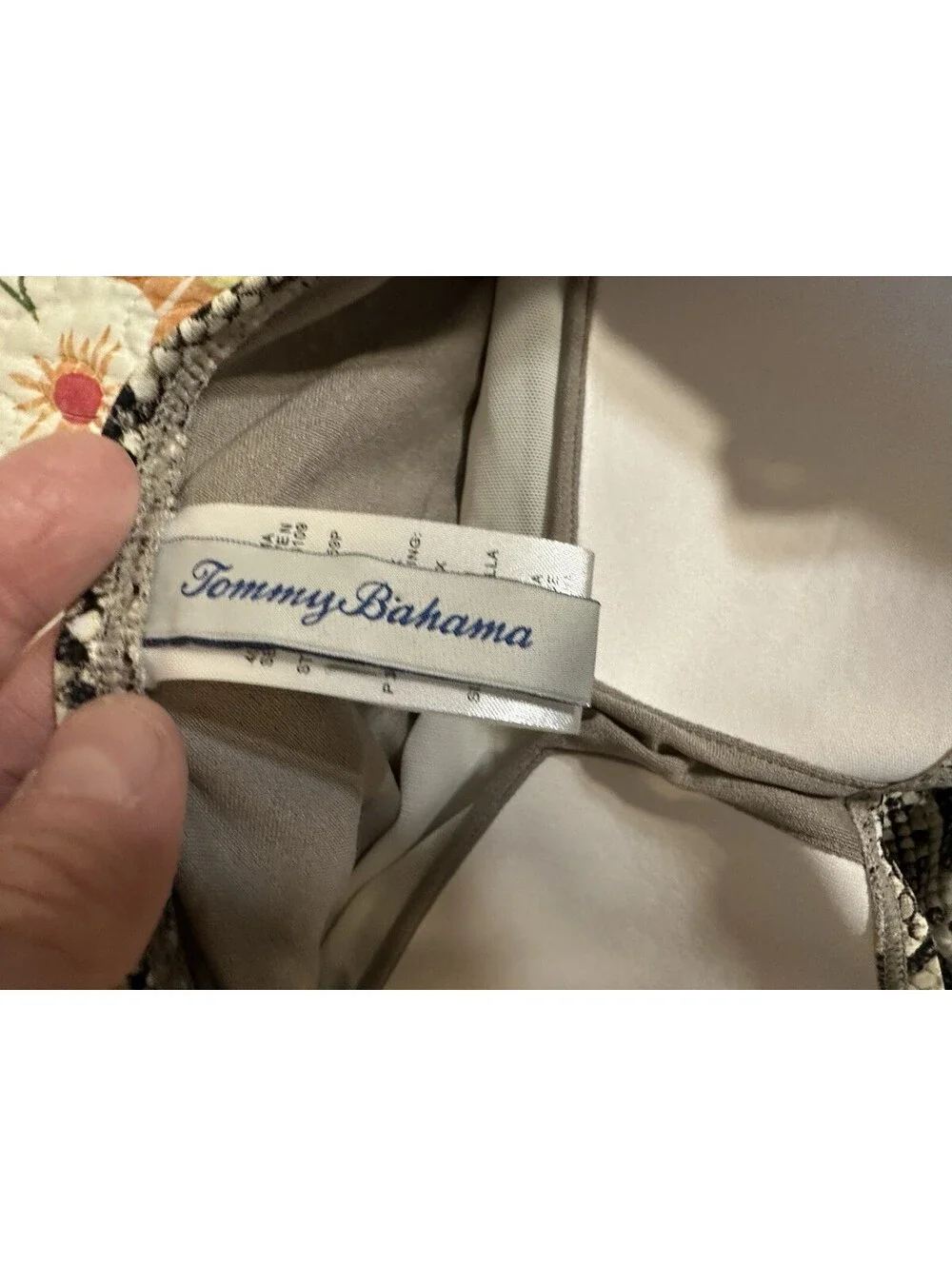 Tommy Bahama Desert Python Twist Front Bandeau Sexy One Piece Swimsuit Small EUC